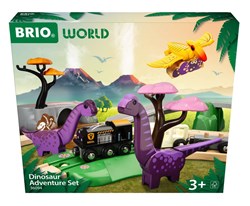 Brio Spielzeug Dinosaurier Abenteuer Set - Holzeisenbahn mit Dinos