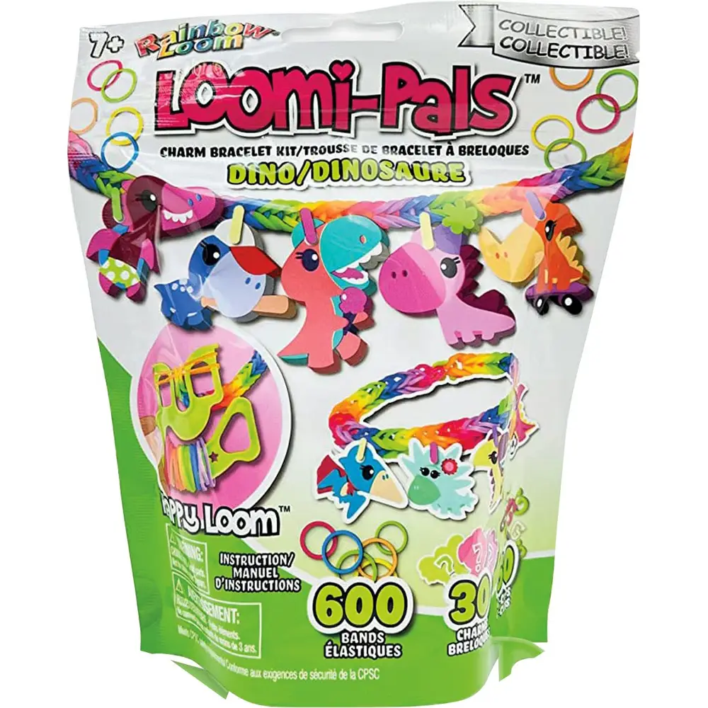 Bandai Rainbow Loom Loomi-Pals Set - bunte Bastelset für Armbänder