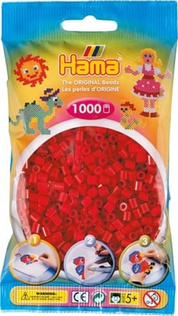 Hama Bügelperlen - dunkelrot - 1000 Stück - kreatives Spielzeug