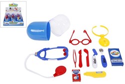 Doktor Spielset Kapsel 6-teiliges Spielzeugset 20cm rot