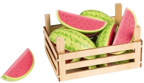 Goki Holzspielzeug Obstkiste - Melonen - Marktstand Zubehör-2