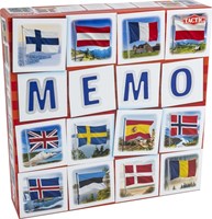 Tactic Memory Kartenspiel Flaggen - Lernspiel für Kinder und Erwachsene