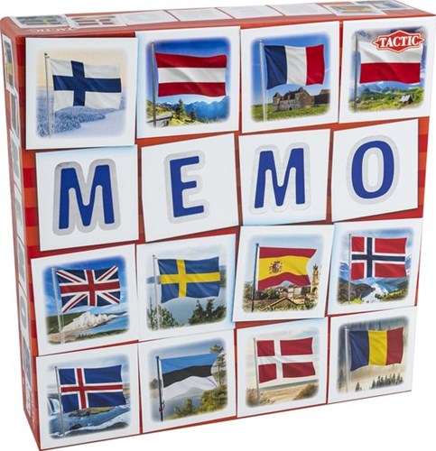 Tactic Memory Kartenspiel Flaggen - Lernspiel für Kinder und Erwachsene