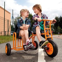 Top Trike Dreirad Seitenwagen gelb verstellbar Kinderfahrzeug