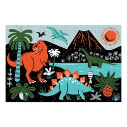 Mudpuppy Dinosaurier Glow in the Dark Puzzle - Bunte Kinderpuzzle