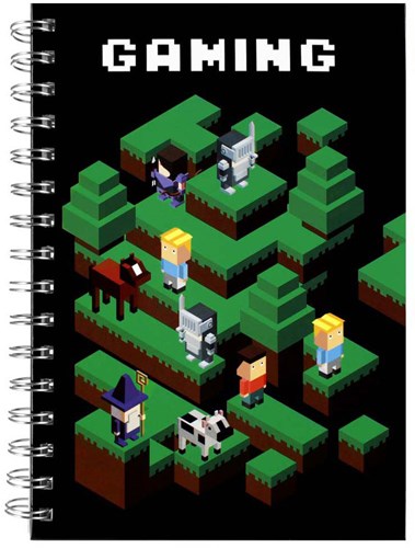 Lobbes Notizbuch Gaming A5 mit Pixel-Design - buntes Spielzeug