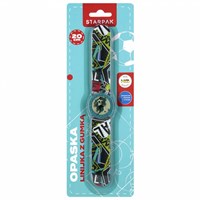 Lobbes Klapp-Armband Lineal mit Radiergummi Jungen Spielzeug Blau Mehrfarbig