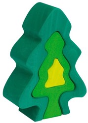 Glückskäfer Holz-Bausteine Tannenbaum 6-teilig grün Spielzeug