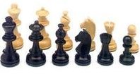 HOT Games Schachset Figuren Palmenholz schwarz Königshöhe 83 mm