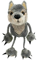 The Puppet Company Fingerpuppe Wolf - Handpuppe graues Tier Spielzeug