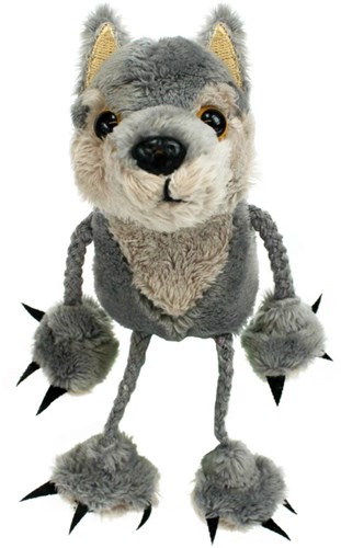 The Puppet Company Fingerpuppe Wolf - Handpuppe graues Tier Spielzeug