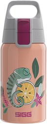 SIGG Trinkflasche Flora 0.5L - Rosa - Edelstahl - Kinder - Auslaufsicher
