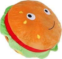 Hamburger Plüsch Kuschelkissen 48cm - weiches Spielzeug Kissen-2
