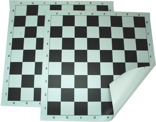 HOT Games Schachbrett Vinyl rollbar 55 mm weiß-schwarz 51 cm Brettspiel