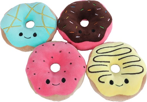 Van Manen Plüschspielzeug Fluffy Menu mit 4 Donuts - 40cm Kuscheltier-2