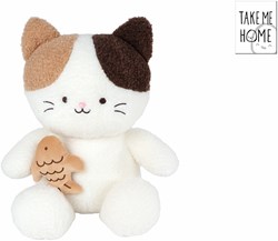 Take Me Home Kuscheltier Katze mit Fisch Plüsch 55 cm Spielzeug