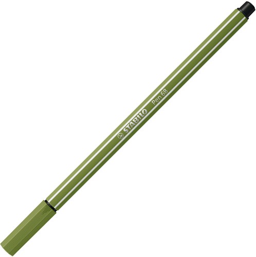 Stabilo Filzstift Pen 68 moosgrün - Kreativer Marker zum Zeichnen