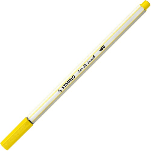 Stabilo Filzstift Pen 68 Brush - Zitronengelb Premium Brush-2