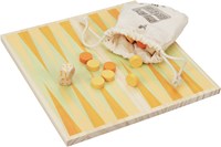 Holz Brettspiel Backgammon Reisespiel kompaktes Format 20x20cm-2