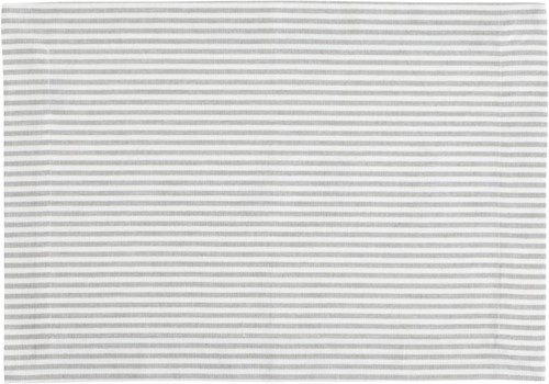Linen & More Placemat Streep S/4 Lichtgrijs