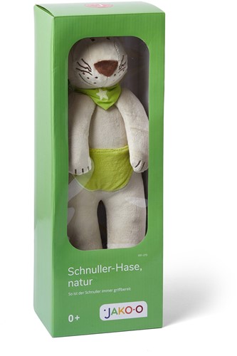 Haba Kuscheltier Schnullerhase natur - weicher Plüsch Schnullerhalter