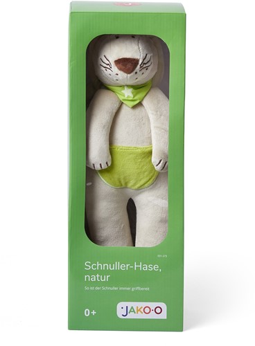 Haba Kuscheltier Schnullerhase natur - weicher Plüsch Schnullerhalter-3