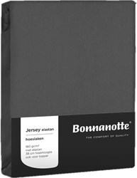 Hoeslaken jersey donker grijs 90x200cm