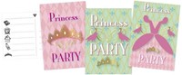 Haza Einladungskarten Prinzessinnen Kinderparty rosa 6 Stück Papier