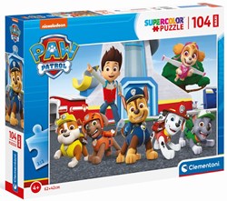 Clementoni Puzzle - Paw Patrol - 104 Maxi Teile - Kinderpuzzle Karton