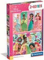 Clementoni Puzzle 2x60 Teile Disney Princess bunte Farben