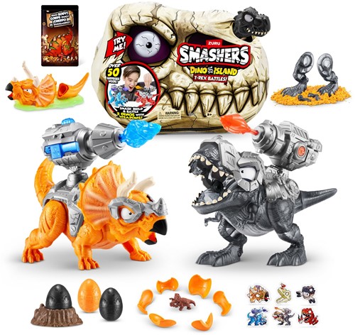 Smashers dino island t-rex battle playset