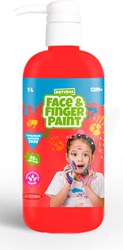 Face & Fingerpaint Fingerfarbe Flasche Rot 1L - Kinderschminke Farbe