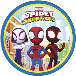 Globos Pappteller Spidey Geburtstag FSC 8 Stück 23 cm