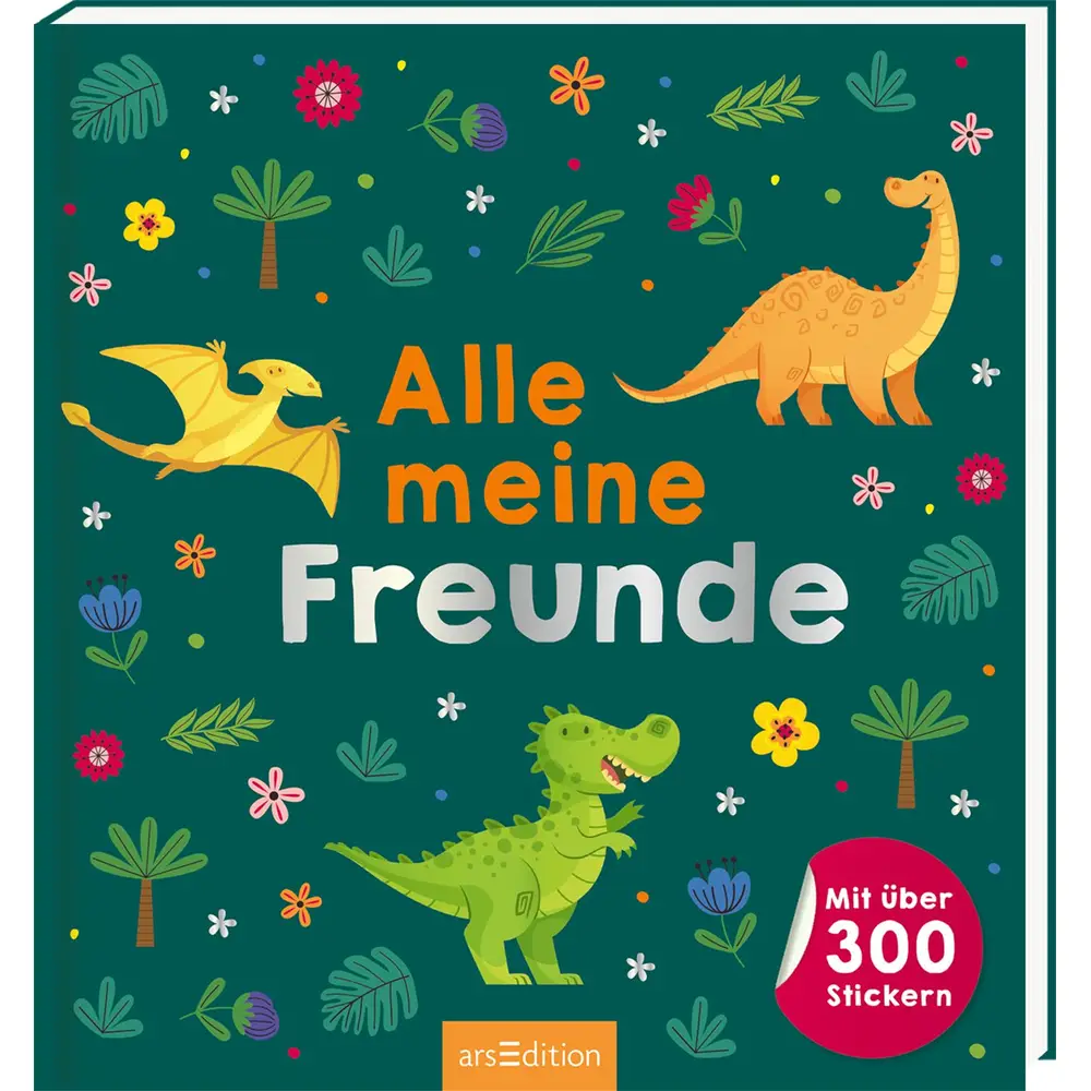 ars Edition Freundebuch Dinosaurier mit Stickern und Fotoseiten