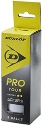 Dunlop Tischtennisbälle 40+ Pro Tour - 3 Stück - weiß - Wettbewerb