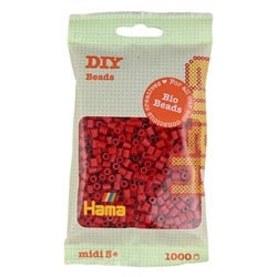 Hama Bio Bügelperlen Spielzeug - Dunkelrot midi 1000 Stück