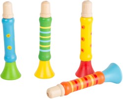 Small Foot Holz Musikspielzeug Flöten-Trompete blau für Kinder