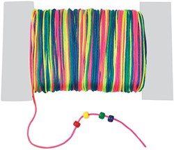 Colorations Satin-Perlenschnur Regenbogen - 91 Meter - buntes Bastelband