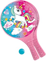 Mondo Beachballset Einhorn - Spielzeug Schlägerset für Kinder