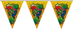 Folat Dino Wimpelkette Kunststoff 6 Meter Party Dekoration