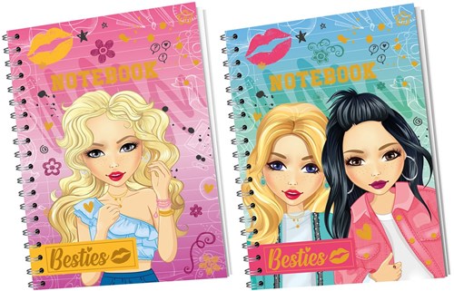 Besties Notizbuch A5 für Kinder - 50 Seiten - buntes Papier