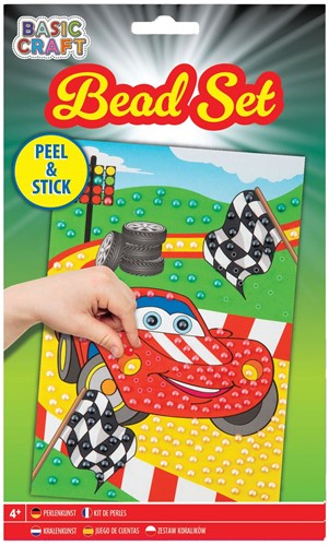 Creative Craft Group Perlenkunst Sticker Rennauto Bastelset A5 Format