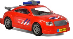 Feuerwehrauto Spielzeug Sportwagen Kunststoff mit Aufklebern und Rädern