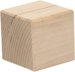 Playwood Holz Meilenstein Block - Spielzeug Fotowürfel 5,6cm natur