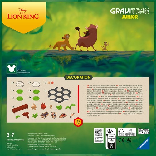 Ravensburger Kugelbahn GraviTrax Junior Lion King Erweiterung