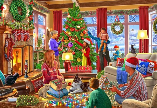 Bluebird Puzzle Christmas Decorating - 1000 Teile