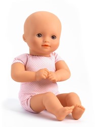 Djeco Babypuppe 32 cm Flora - weiche Puppe mit Schlafaugen