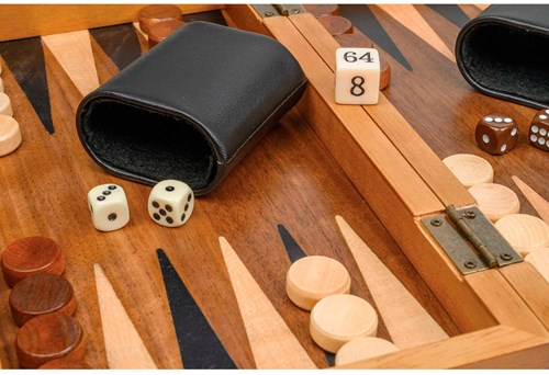 Philos Backgammon magnetisch Makra klein Reisespiel Holz-2