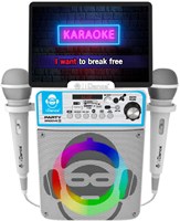 Idance partybox groove karaoke machine met 2 microfoons