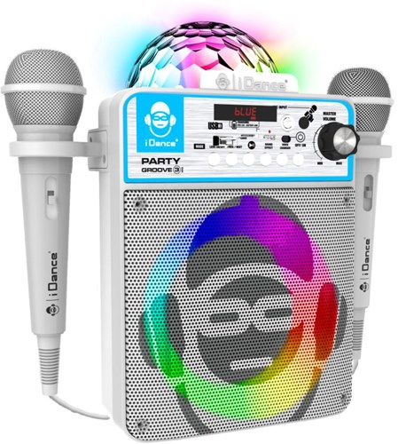 Idance partybox groove karaoke machine met 2 microfoons-2